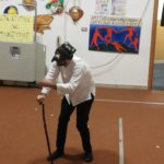 un momento dello spettacolo teatrale svolto presso l'anfiteatro interno della sede centrale